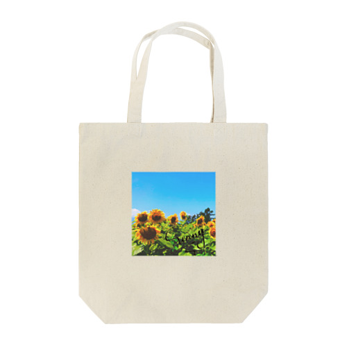 Sunny's with sunflowers トートバッグ