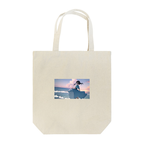 chill girl and the sea Tote Bag