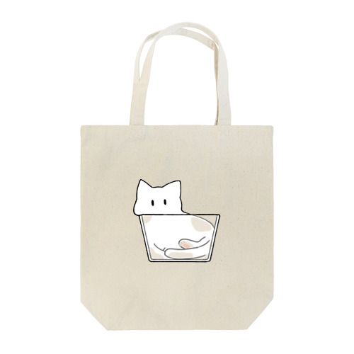 ねこは液体【白猫】 Tote Bag