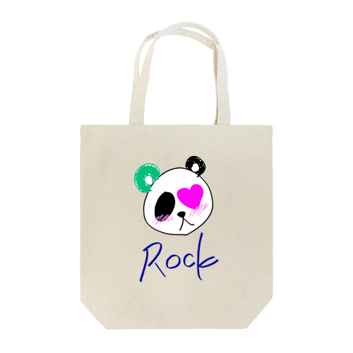 Rock   panda Tote Bag