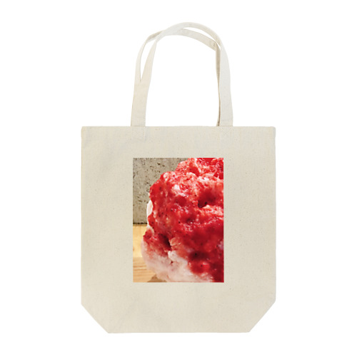 真っ赤な苺のかき氷 トートバッグ