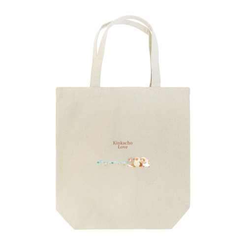 キンカチョウのネモフィラデザイン Tote Bag