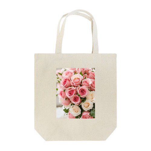 Pink Rose Bouquet Tote Bag