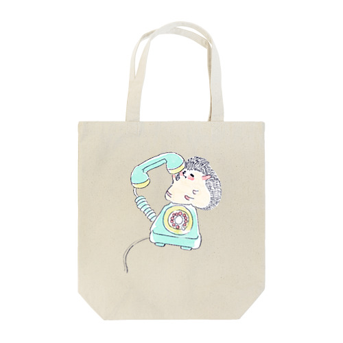 オリジナル　ハリネズミのソフィー、ダイヤル式電話をかける。 Tote Bag