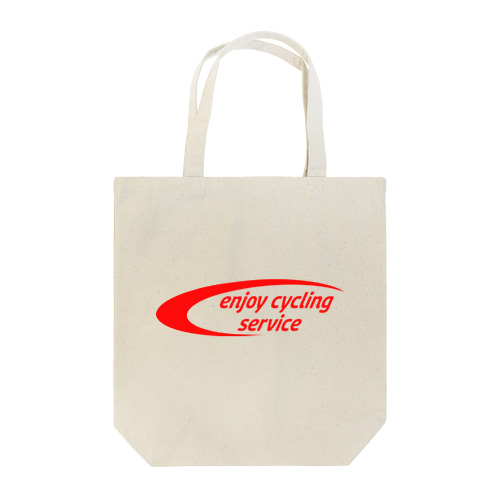 enjoy cycling service 赤ロゴ Tote Bag