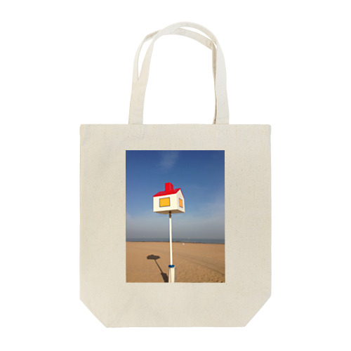 Post on the beach Tote Bag