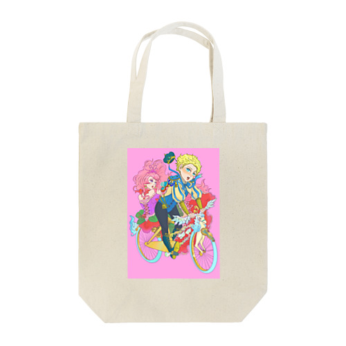 自転車の王子様〔背景ピンク〕 Tote Bag