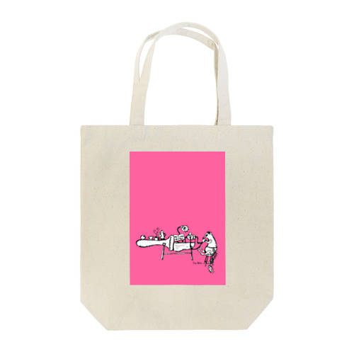 録音係のリス（pink） Tote Bag