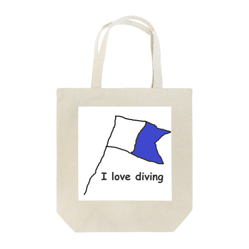 i love diving Tote Bag