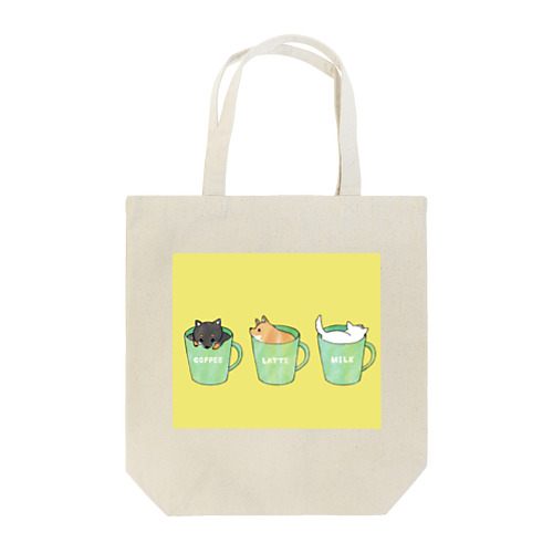Shiba Coffee (yellow color) Tote Bag
