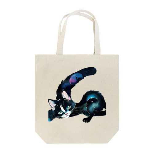 黒猫と魔法の尻尾 Tote Bag
