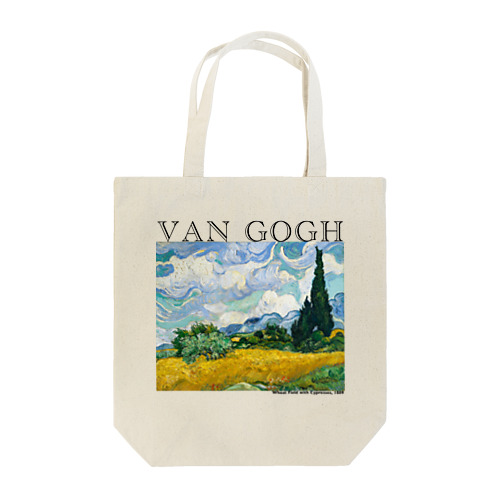 ゴッホ　糸杉のある麦畑　Wheat Field with Cypresses Tote Bag