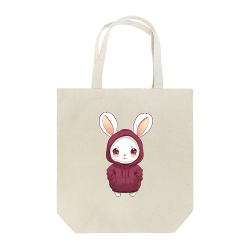 赤パーカーを着ているうさぎちゃん Tote Bag