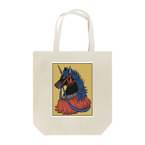 一角獣 黒 Tote Bag