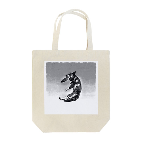 ディスクドッグ。犬。Disc dog。 Tote Bag