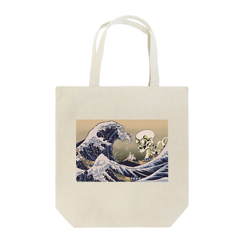 富士山に迫る（葛飾北斎と歌川国芳模写コラボ作品） Tote Bag