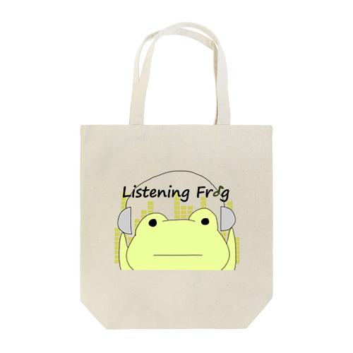 Listening Frog Tote Bag