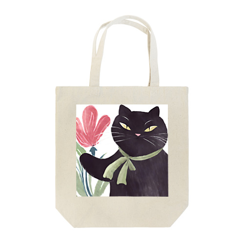 ジェントル黒猫さんTシャツ Tote Bag