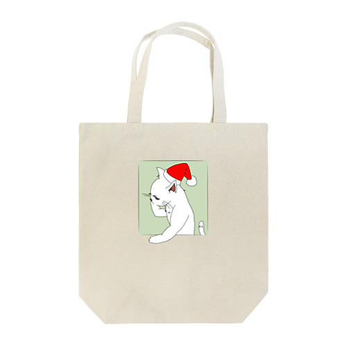 モノオモウ猫の１１月（白猫） Tote Bag