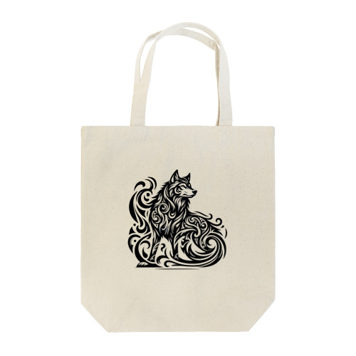Wolf  ✖️  Tribal   「Stand」 Tote Bag