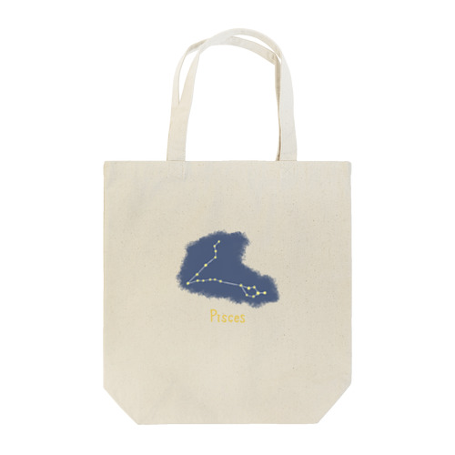 光る夜空の星座・魚座 Tote Bag