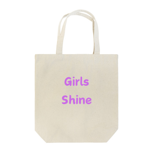 Girls Shine-女性が輝くことを表す言葉 トートバッグ