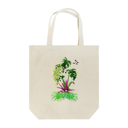 ちょうちょと観葉植物 Tote Bag