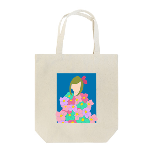 花ドレスを着た少女 Tote Bag