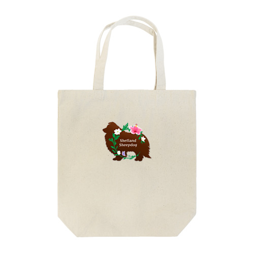 シェルティ　ハイビスカス　onehappiness Tote Bag