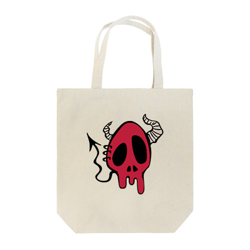 Devil Skull-Red- Tote Bag