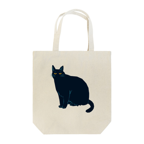 不機嫌な黒猫 Tote Bag