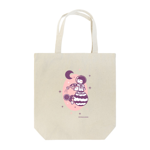 Astronauts - Flower Tote Bag