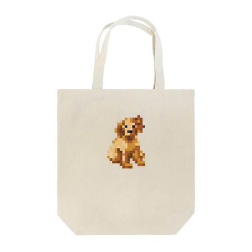 子犬のドット画 Tote Bag