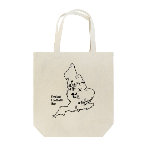 イングランドサッカー地図 Tote Bag