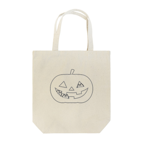 かぼちゃにゃ(モノトーン) Tote Bag