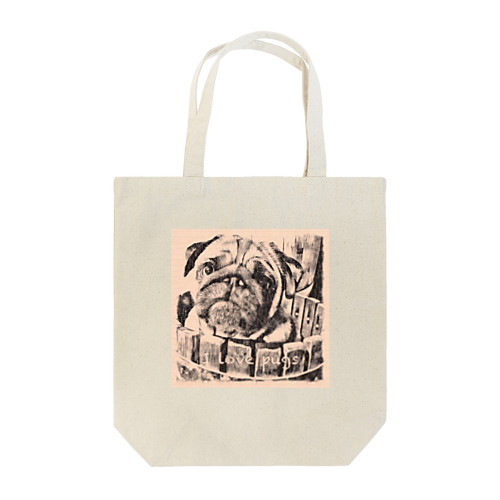 パグTYPE-A（I love pugs） Tote Bag