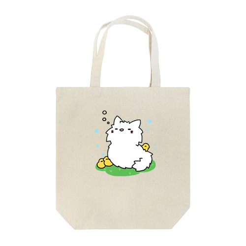 うたた寝ねことひよこ Tote Bag