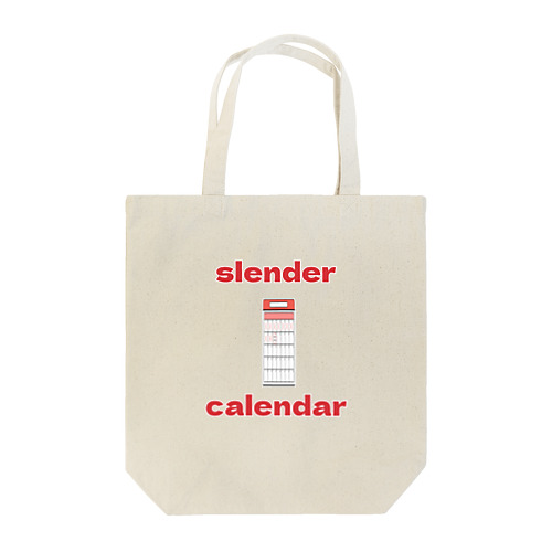 slender calendar トートバッグ
