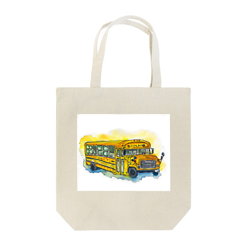 雨上がりのschool bus Tote Bag