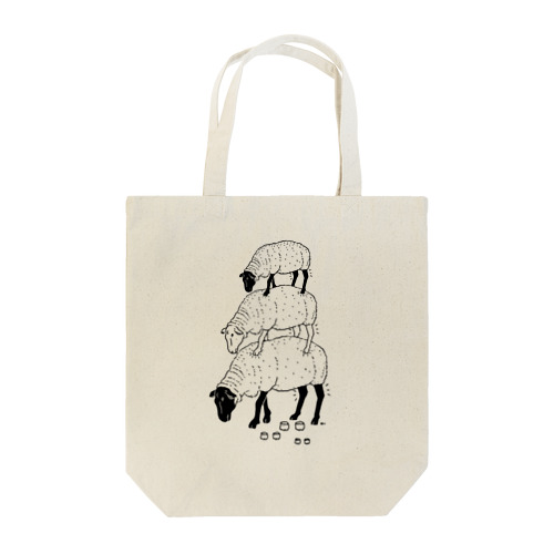 ヒツジ -Summer Fashion- 3段 羊 動物イラスト  Tote Bag