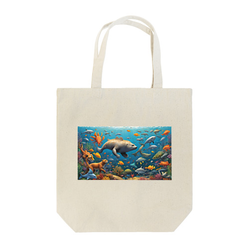 見るも奇妙な合体動物たち fusion animals<<妄想アニマルズ>> Tote Bag