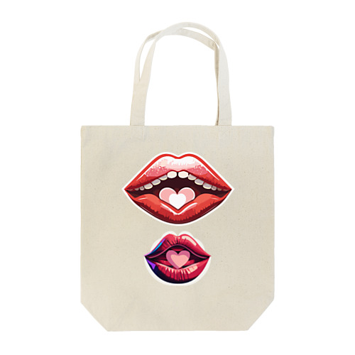唇とハート Tote Bag