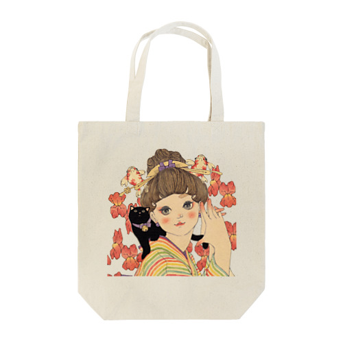 金魚草にくろねこ Tote Bag