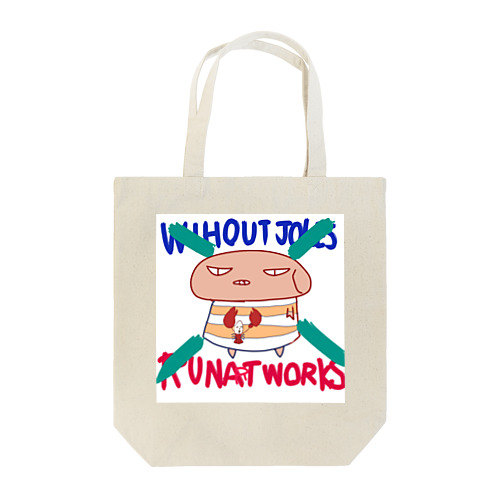 なおブーWITHOUTJOKES✖Runart works ｺﾗﾎﾞ Tote Bag