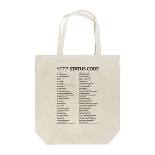 全HTTPステータスコード Tote Bag
