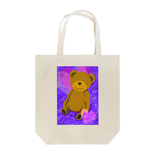 テディベア　パープル Tote Bag