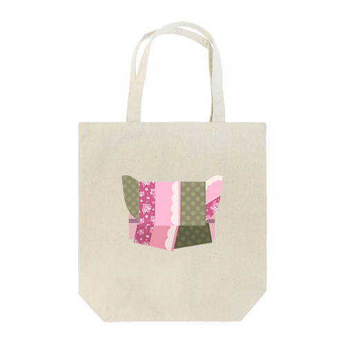 帯柄 ピンク×緑 Tote Bag