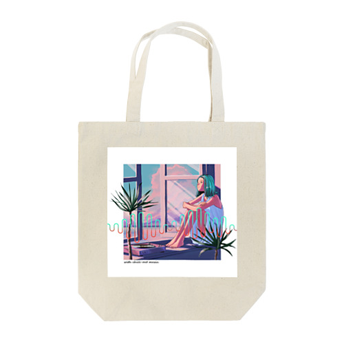 with chill-out music.　夕日の窓辺 Tote Bag