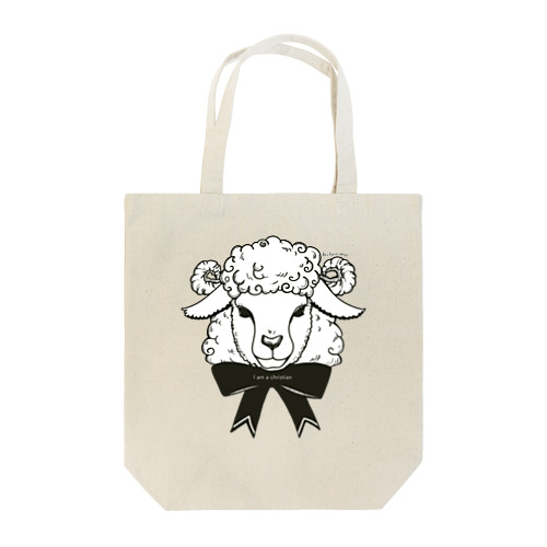 羊とリボン（ふち無） Tote Bag