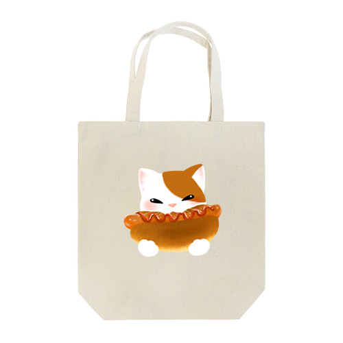 もりもり食べるにゃん！！ Tote Bag